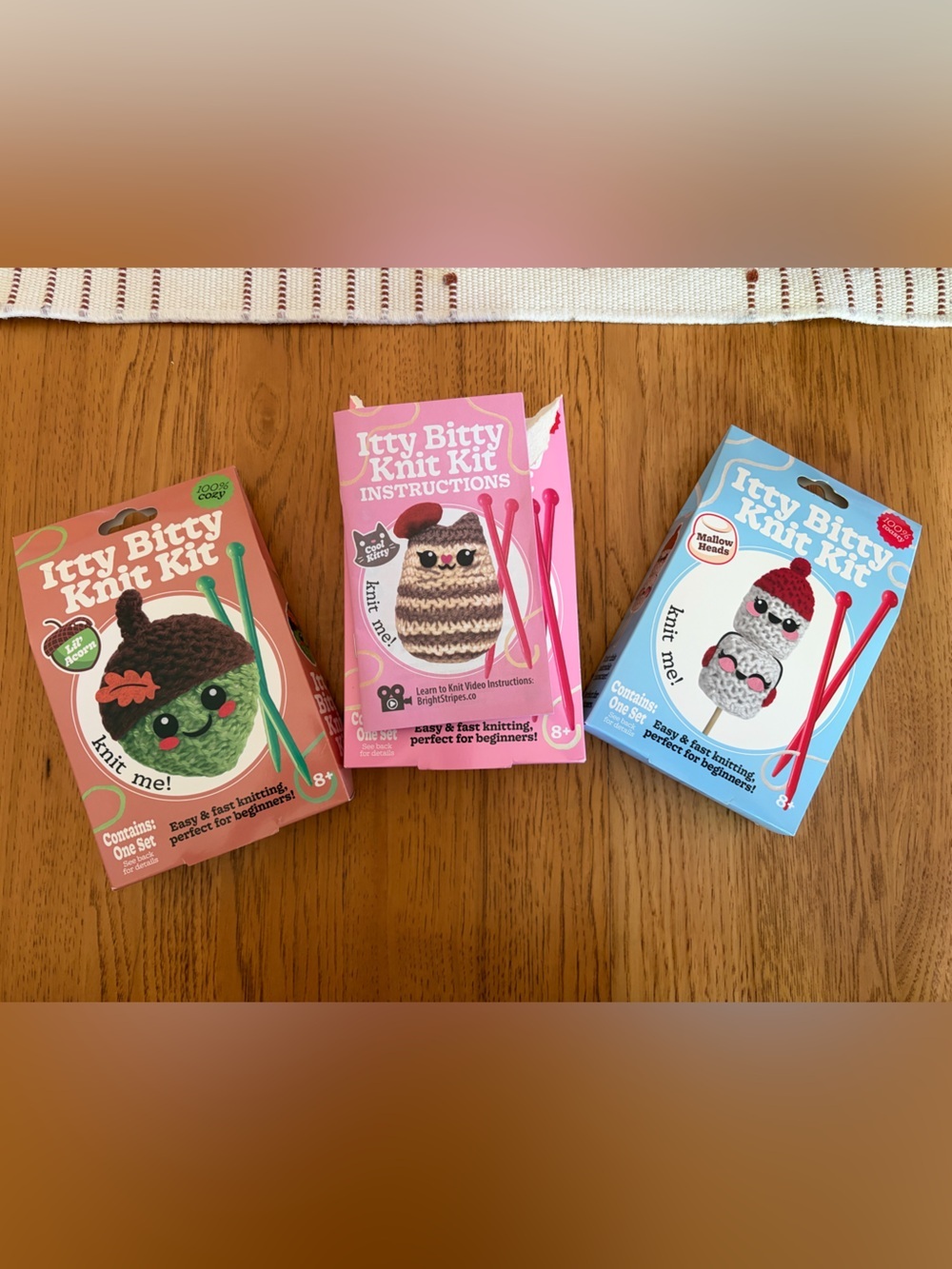 Itty Bitty Knit Kit Plush Crochet Toy Crafts - Pink